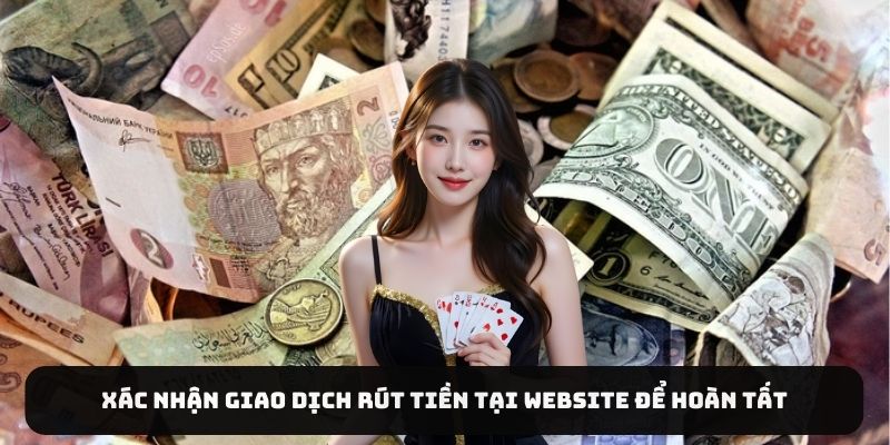 Xác nhận giao dịch rút tiền tại website để hoàn tất